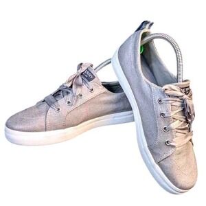 Sperry Crest Vibe Sneakers ~ Women's 6M ~ Silver Metallic Shimmer‎ ~ Memory Foam